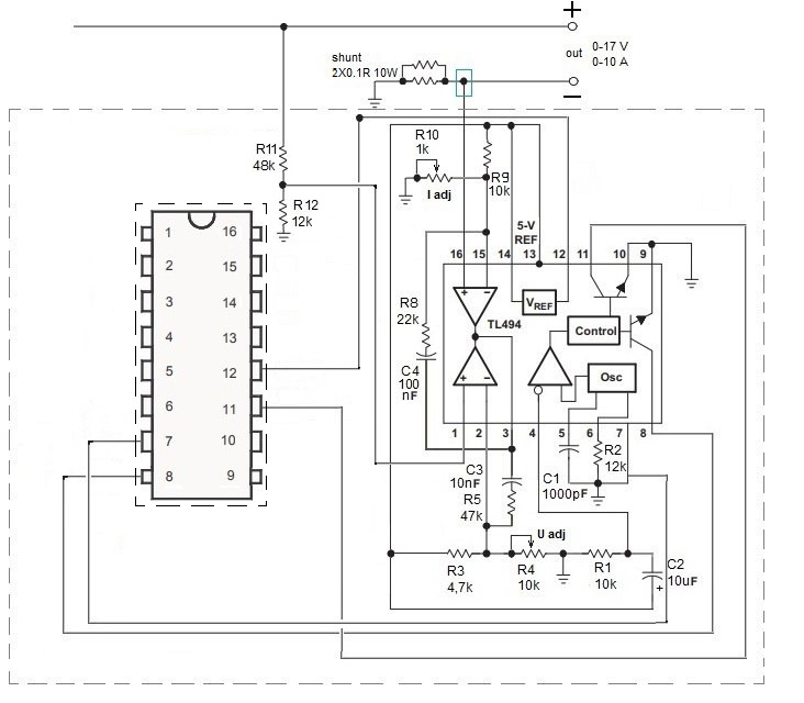 Схема компьютерного блока питания на tl494 и lm339